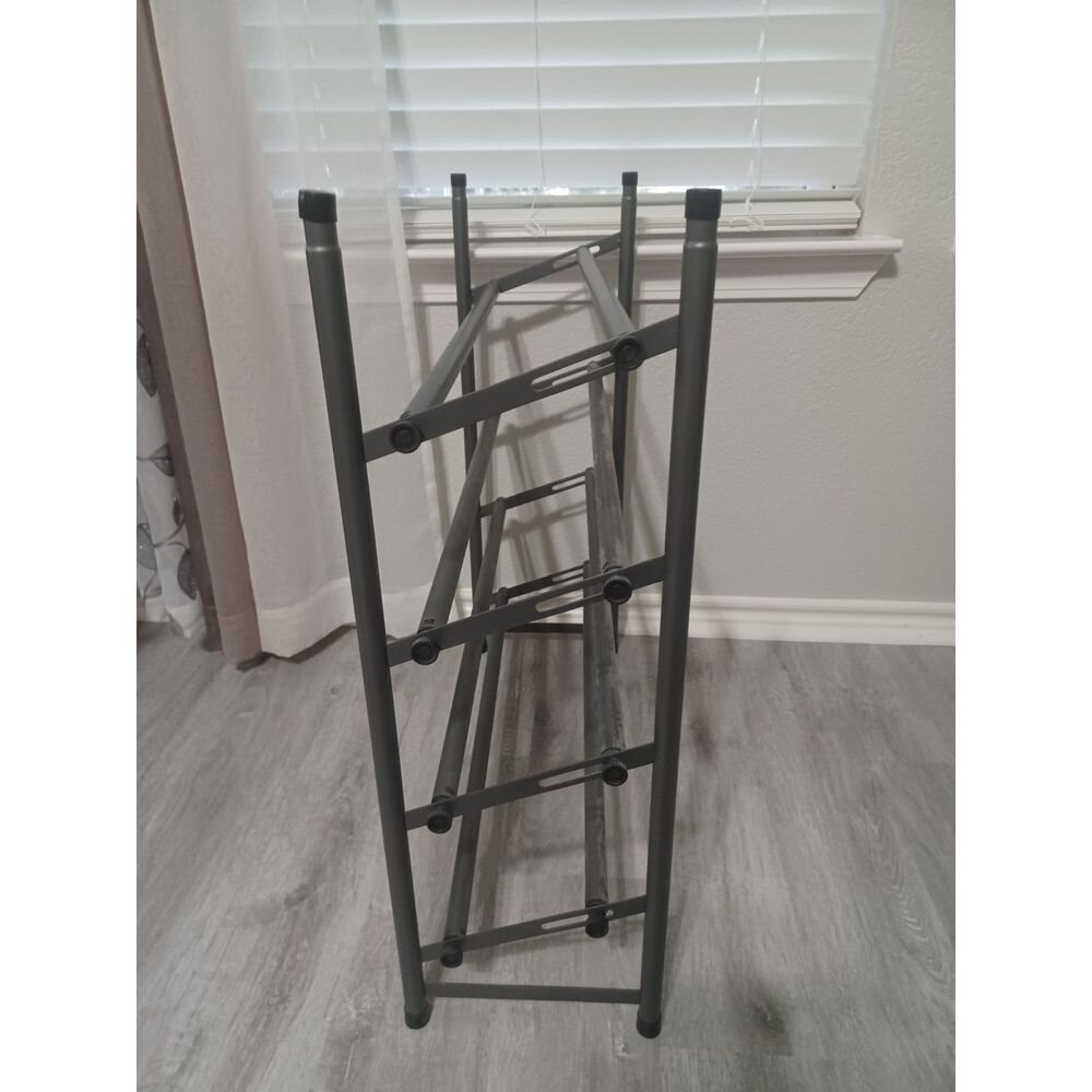WHITMOR 4-Tier Expandable Shoe Rack - Gunmetal Gray - Picture 4 of 5
